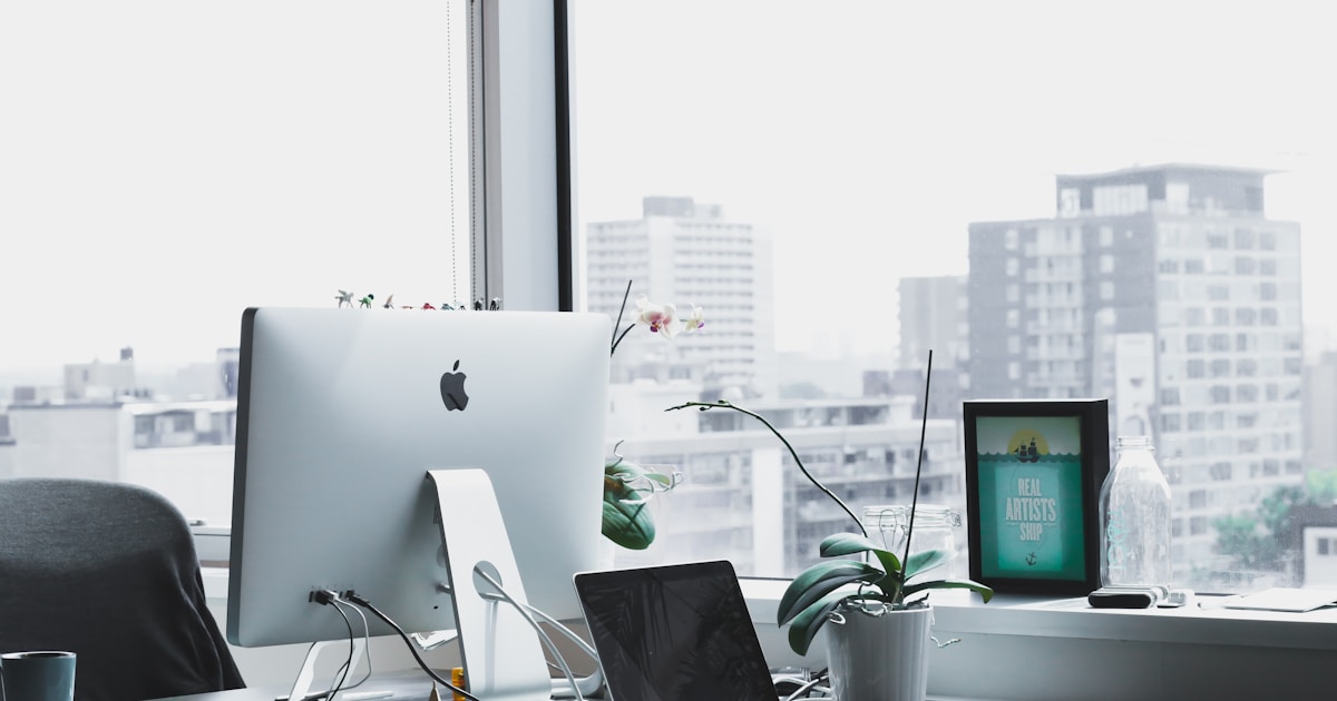 Modern office workspace